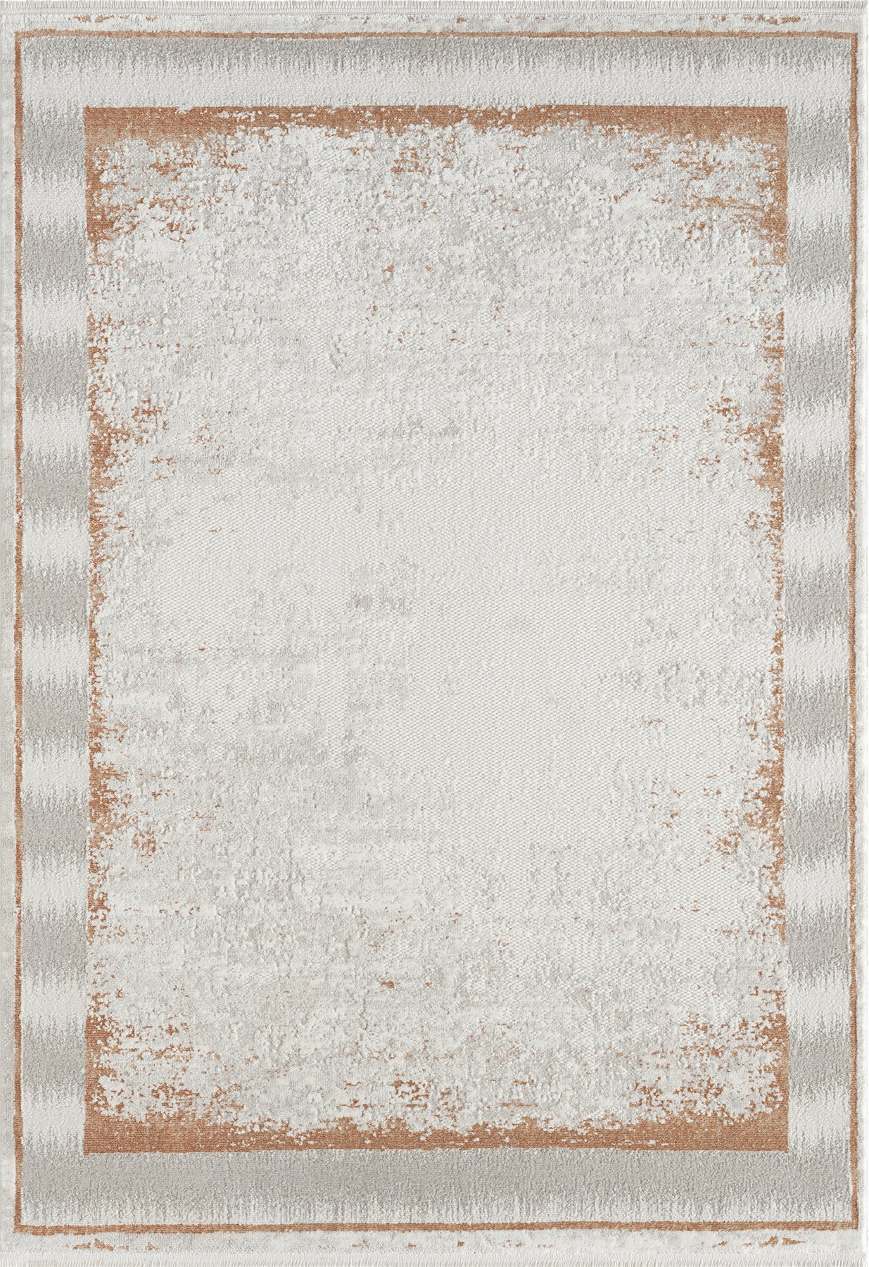 Bischofszel Cream Framed Woll, Cotton Rug