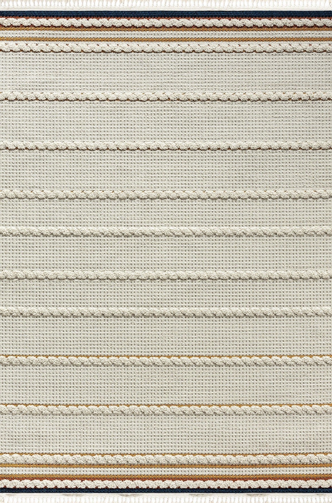 Chur Cream Striped, Cotton Rug