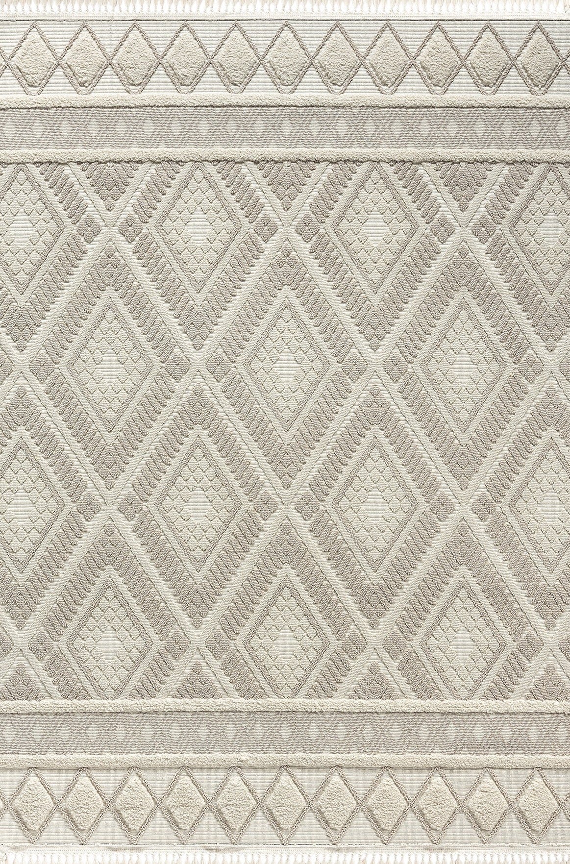 Conthey Cream Geometric, Cotton Rug