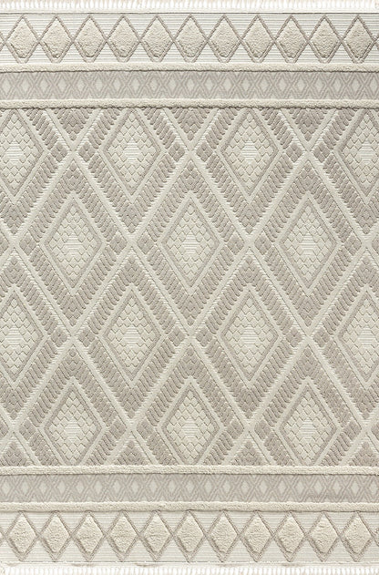 Conthey Cream Geometric, Cotton Rug