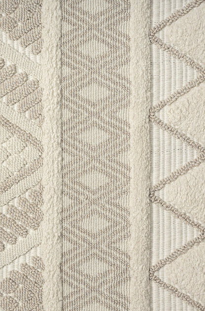 Conthey Cream Geometric, Cotton Rug