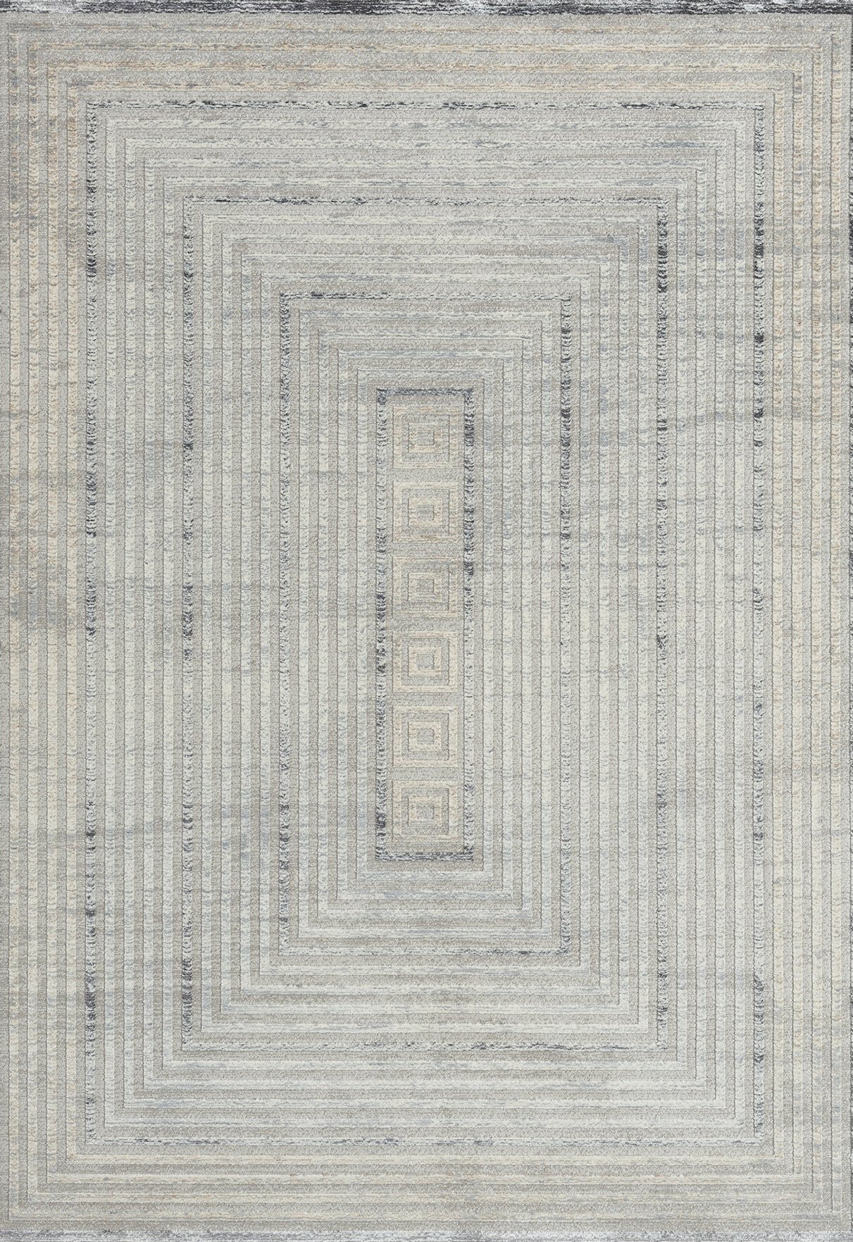 Hermance Grey Abstract, Viscose Machine Made Area Rug