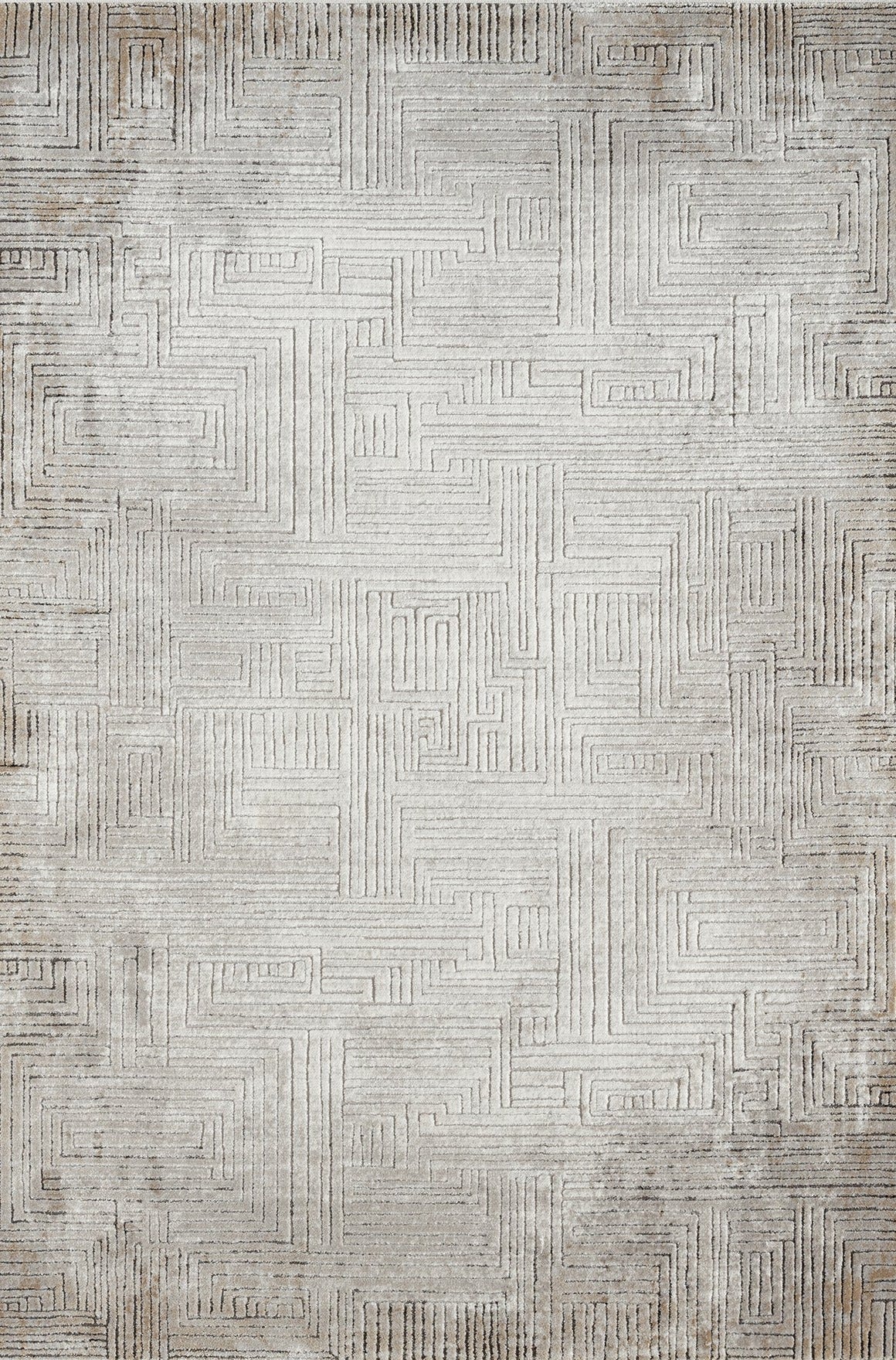 LaNeuveville Grey Abstract Woll Rug