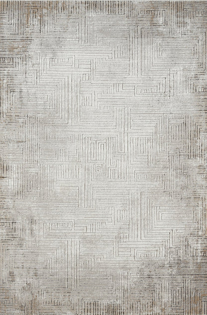 LaNeuveville Grey Abstract Woll Rug