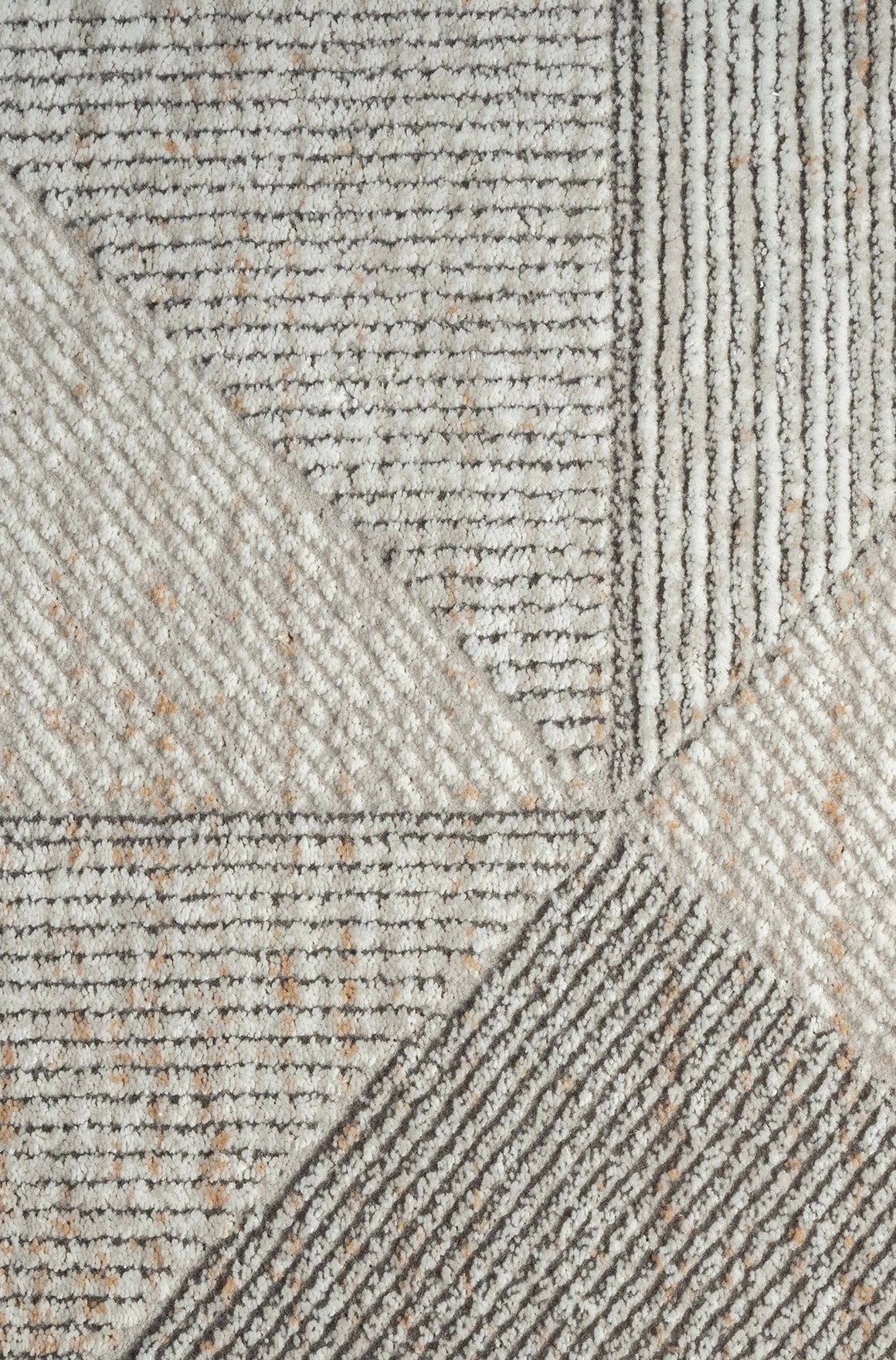 Langenthal Anthracite Geometric Woll, Cotton Square Area Rug