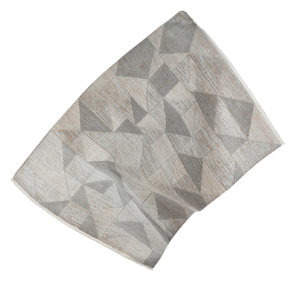 Langenthal Anthracite Geometric Woll, Cotton Square Area Rug