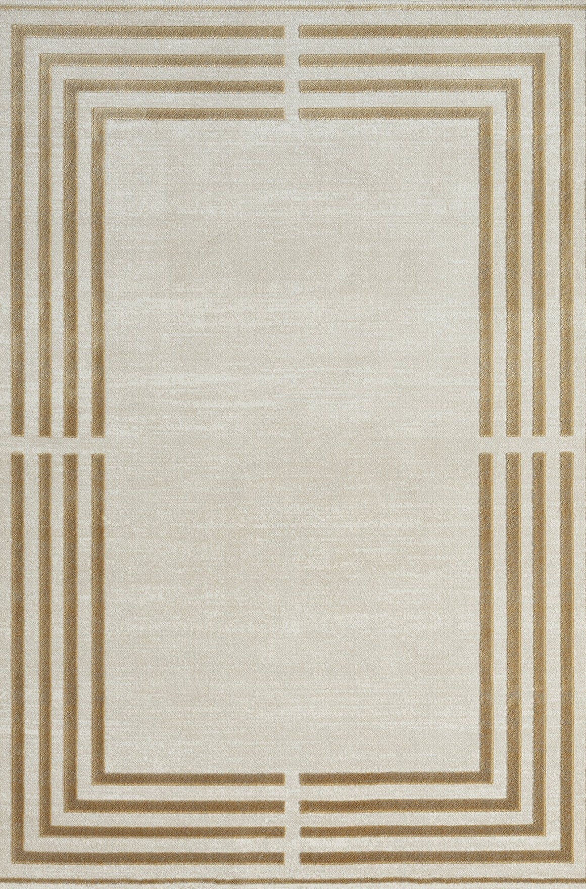 Stans Cream Framed Woll, Cotton Rug