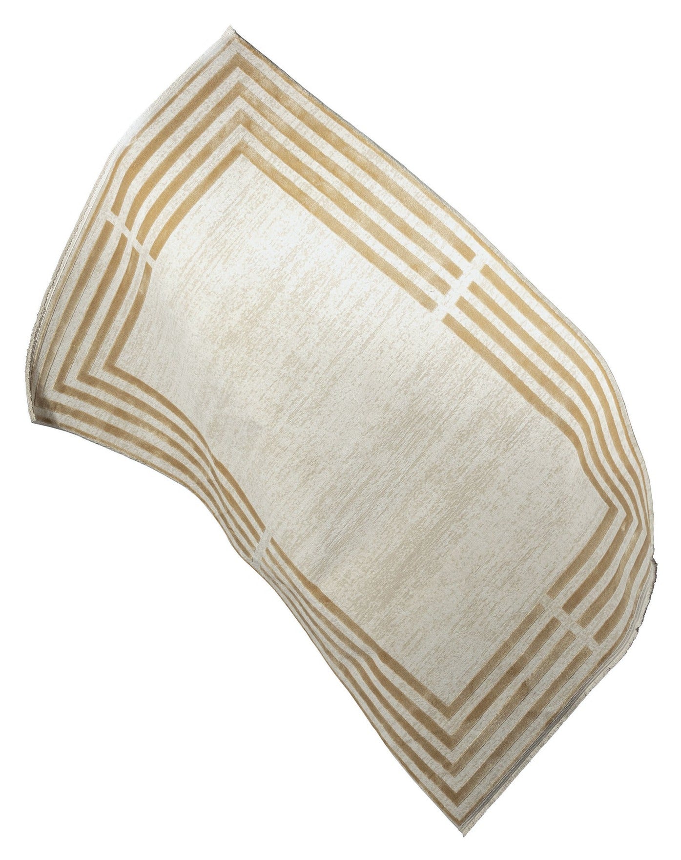 Stans Cream Framed Woll, Cotton Rug