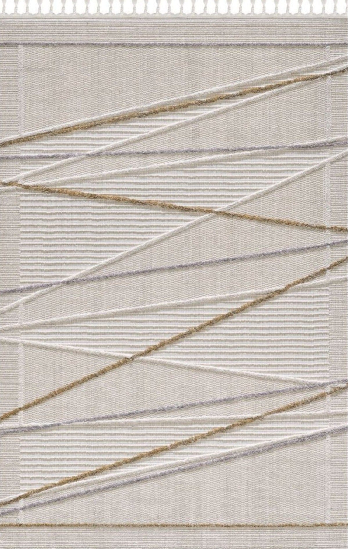 Marilla Gold Scandinavian, Polyester Machine Made Area Rug
