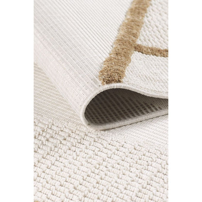 Vella Gold Scandinavian | Polyester Machine Made Area Rug