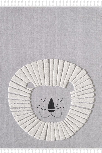 Simba Grey Kid, Polyester Rug