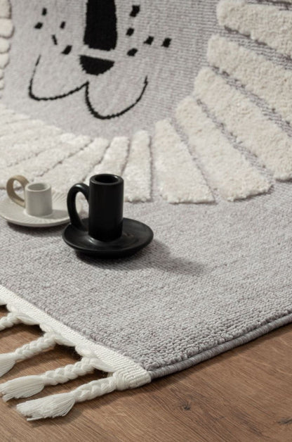Simba Grey Kid, Polyester Rug