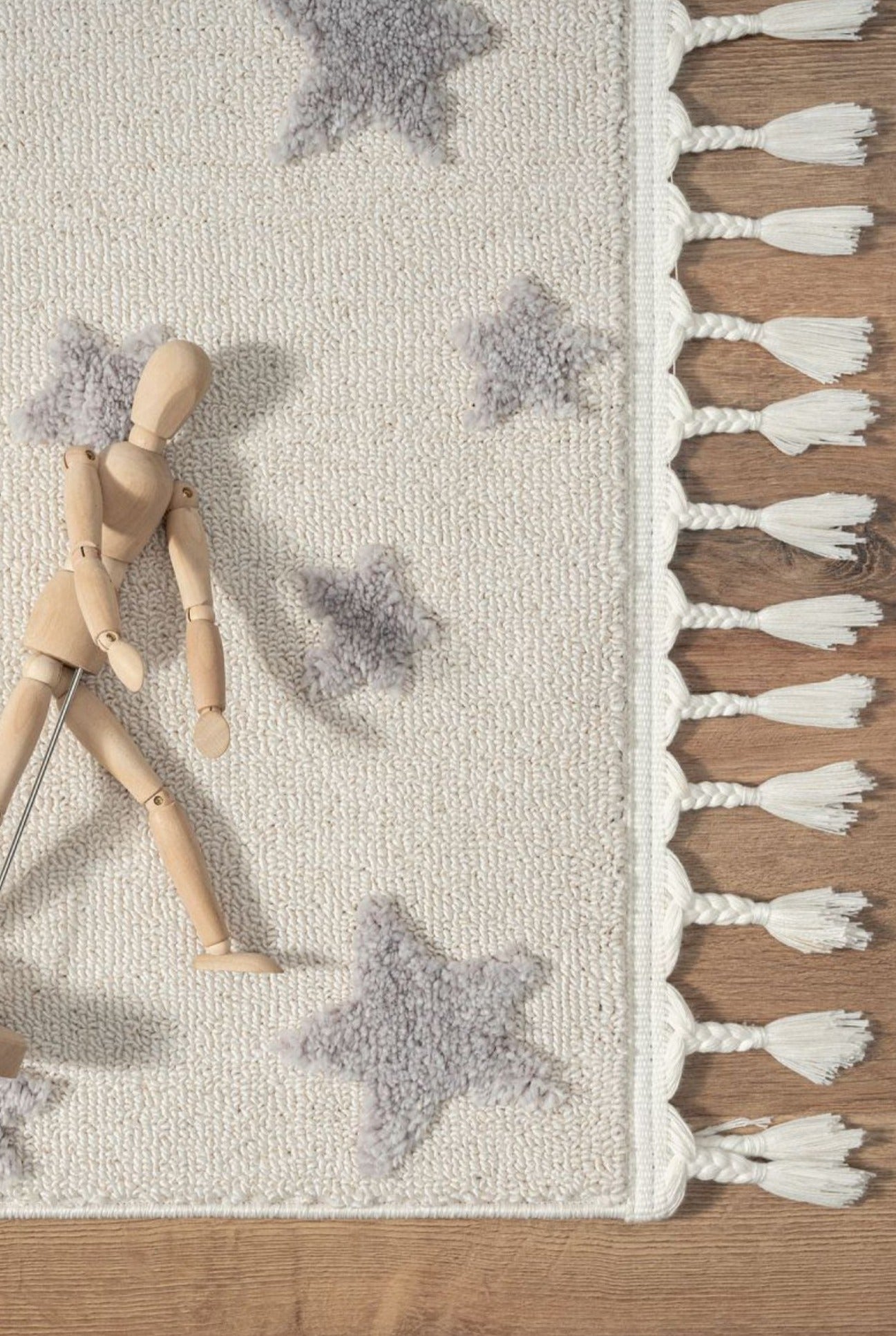 Starry Grey Kid, Polyester Rug